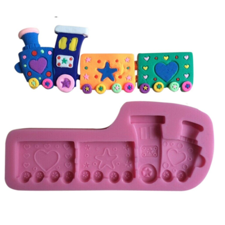 Molde Silicone con Tren infantil