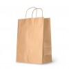 Bolsa de cartulina Kraft con agarradera de cordon