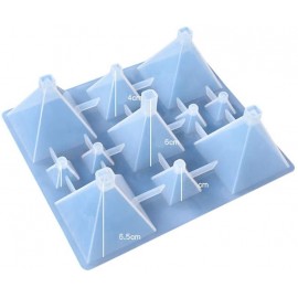 Molde de silicone de 11 piramides 3D para trabajar con resina
