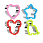 Paquete de 4 cortadores de acero inoxidable.