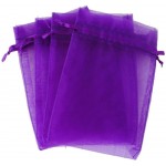 Bolsas de organza moradas
