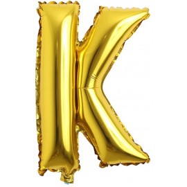Globo de Aluminio letra "K", Dorado