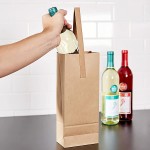 Paquete de 20 bolsas para botellas en papel Krafts.