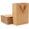 Bolsa de Kraft con agarraderas de cinta. Tamaño 30x15x40 cms
