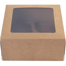 Caja de cartulina Kraft con ventana