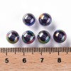 Paquete de 100 abalorios color Azul Nacarado, 8x7mm
