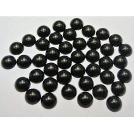 Medias perlas en color negro de 6 mm