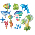 Paquete 16 globos de Sirenita