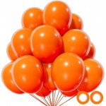 Paquete de globos de latex naranja de Magic Ballons, 12"
