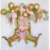 Paquete de globos de aluminio de3 tigres y 3 leopardos