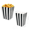 Paquete de 20 cajas para palomitas rayas negras