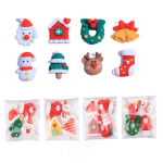 Paquete de 4 figuras navideñas de resina