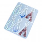 Molde de silicone con 6 diseños de aretes para resina