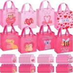 Paquete de 80 bolsas con agarraderas tema de San Valentin