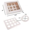 Paquete de 6 cajas para cupcakes para 12 cupcakes