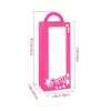 Paquete de 10 cajas “Party” rosadas con ventana, 7,36x19x4,82 cms