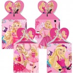 Paquete de 12 cajas para confites “BARBIE”. 8,9x9,4x8,9 cms