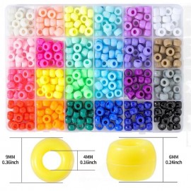 Caja organizadora de abalorios Pony en 24 colores.