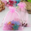 Paquete de 10 Bolsas de organza rosadas