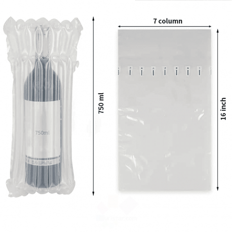 Bolsas de columnas inflables para botellas