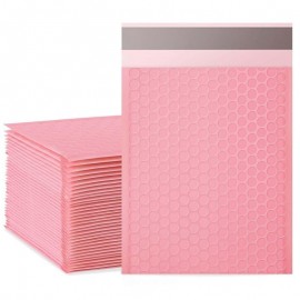 Paquete de 20 Bolsas de burbujas rosadas.