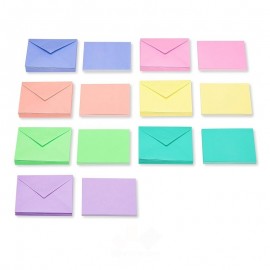 Paquete de 120 sets de sobres y tarjeta en 8 colores diferentes