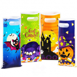 Paquete de 72 bolsas plásticas con diseño de Halloween