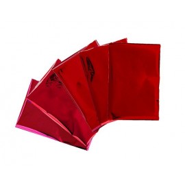 Paquete de 30 láminas de foil Rojo, tamaño 4x6