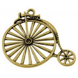 Dijes de Bicicleta Antigua en color oro antiguo