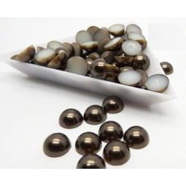 Medias perlas en color café oscuro 4 mm
