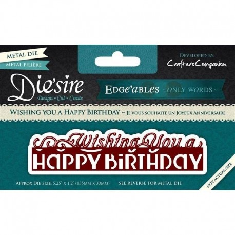 Troquel Metálico "Wishing you a Happy Birthday" de Die´Sire
