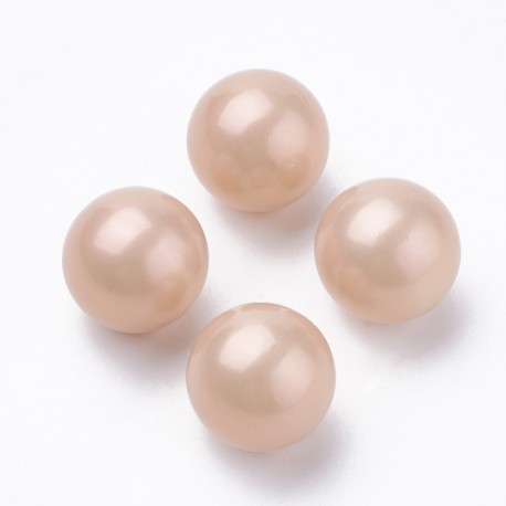 Pperlas Melón de acrilico, acabado matte perlado, 8 mm