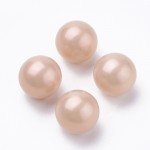 Perlas Melón de acrilico, acabado matte perlado, 8 mm