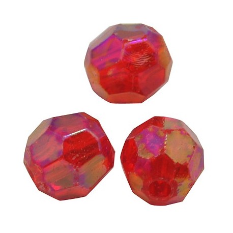 Cristales en color rojo, 6 mm