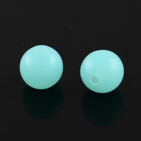 Paquete de perlas celestes. Material Acrilico. 6mm